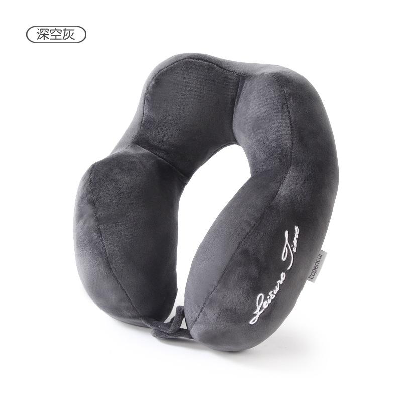 

Boutique embroidery soft pp cotton filled cute u-shaped pillow lunch break pillow 26*28cm