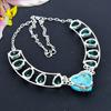 Tibetan Turquoise, Tourmaline 925 Sterling Silver Jewelry Necklace 18" KG-1855