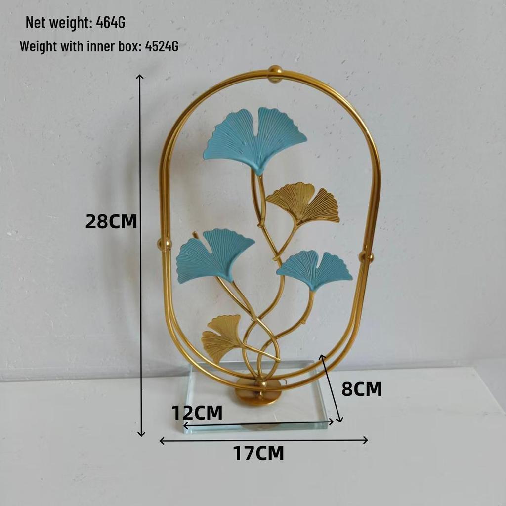 Contemporary Metal Lotus Leaf Ornament for Living Room, Entrance, or Hotel Decor