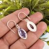 Natural Iolite Gemstone 925 Solid Silver Jewelry Handmade Earrings 1.4" For Her EE-169-10