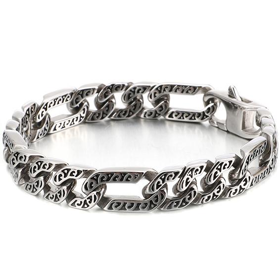 

Retro 316L Stainless Steel Bracelet for Men 8MM Chain Biker Jewelry Durable Metal Accessory 21cm