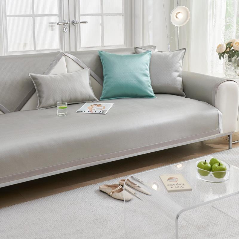 New Sofa Cushion Universal Ice Silk Sofa Cushion For All Seasons, Anti-Cat Scratch Sofa Mat Seat Cushion Non-Slip