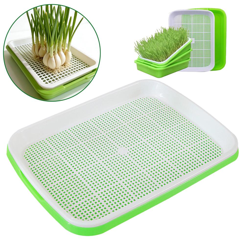 1/3/5/10Pcs Hydroponic Microgreens Sprouter Tray Seed Sprouting Plates Wheatgrass Grower Nursery Trays Home Garden Tools
