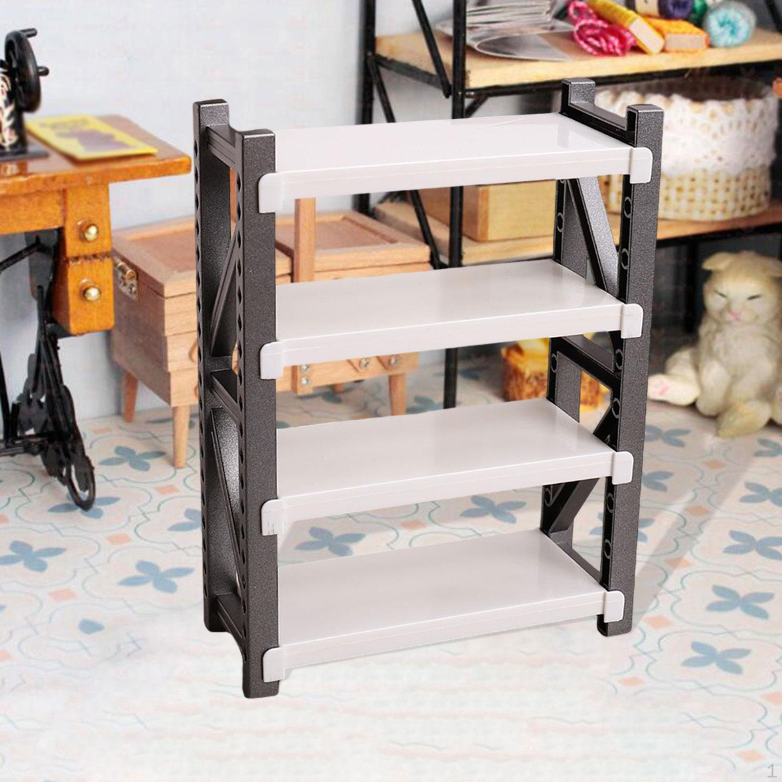 

Dollhouse Miniature Display Shelf Doll House Furniture Desktop Decor Tiny Accessories Style A