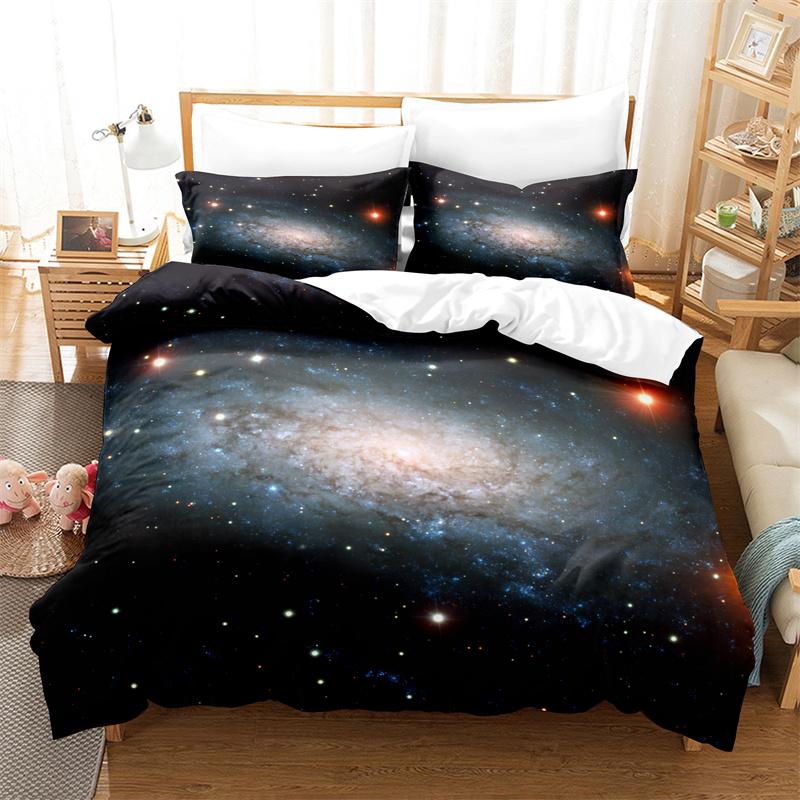 Sternenhimmel Schlafbettwäsche Kollektion Planeten Bettbezug 3D Bettwäsche Mode Design Dekoration King Size Bettbezug Kollektion Doppelbett