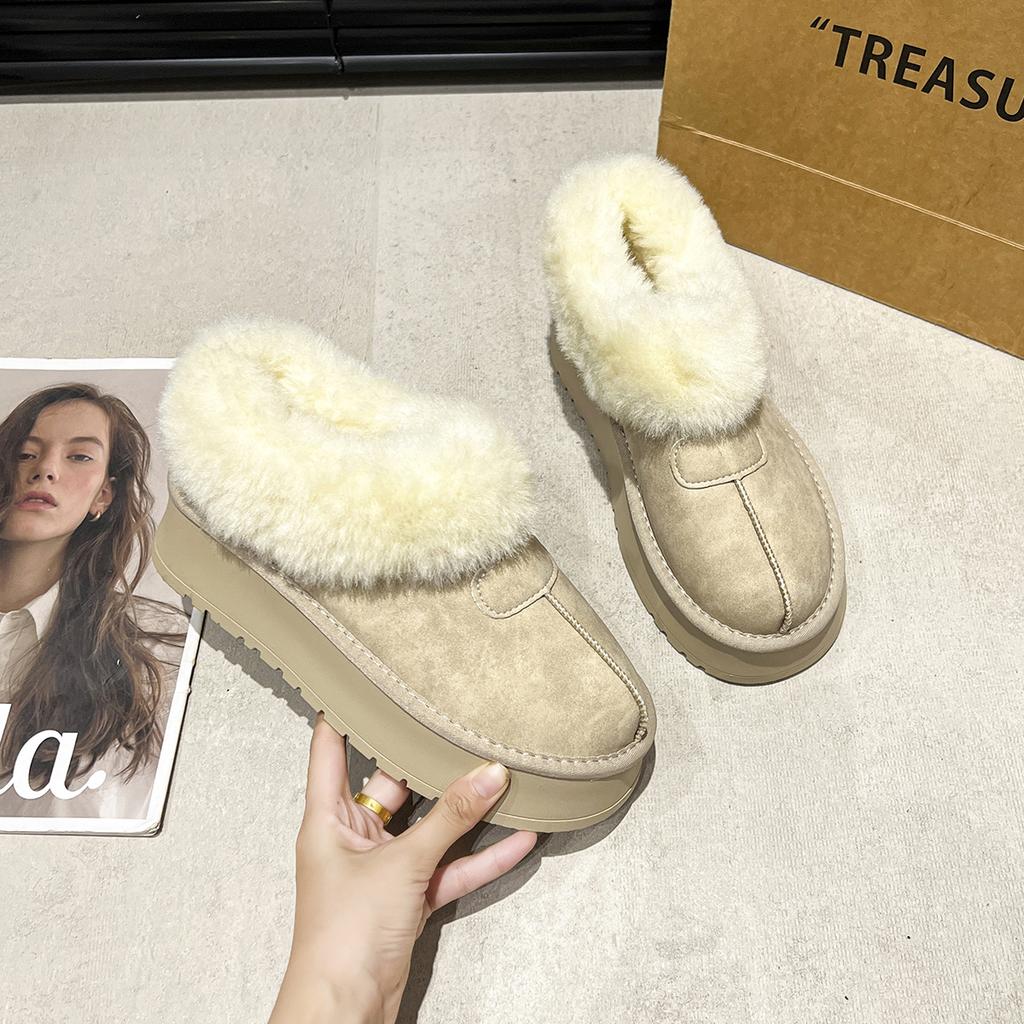 Mode 2025 Neue Klassische Verdickte Flausch Damen Schneestiefel Bequeme Warme Stiefeletten Damen Winter Damenschuhe Klobige Botas Mujer