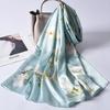 Sciarpa Lunga 100% Seta Donna Lusso Shawl in Raso di Seta Naturale Foulard Sottile Primaverile per Capelli Sciarpa da Collo in Vera Seta di Hangzhou