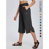 Summer Women Loose Fit Wide Leg Pants With Pockets For Casual Daily Wear