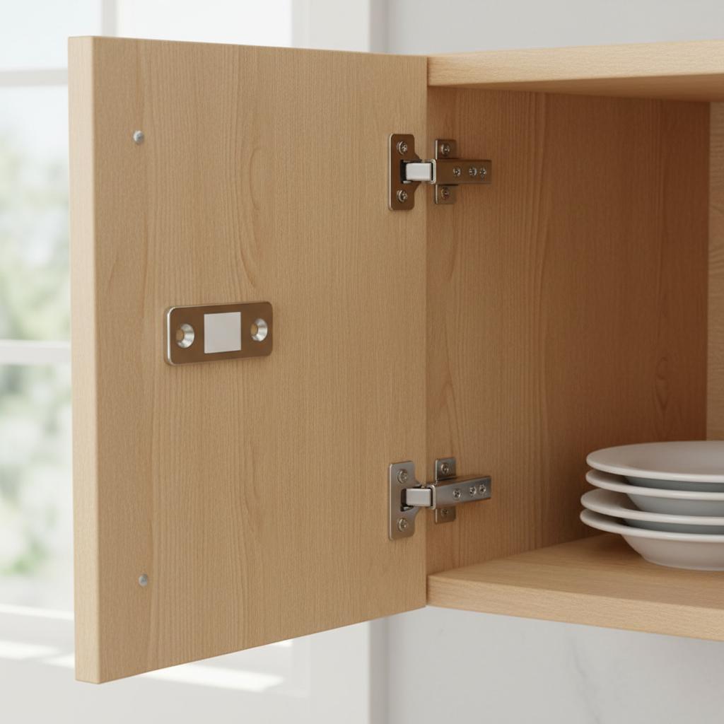 L-Shaped Magnetic Door Catch Plastic Strong Magnetic Cabinet Door Stopper For Home Furniture