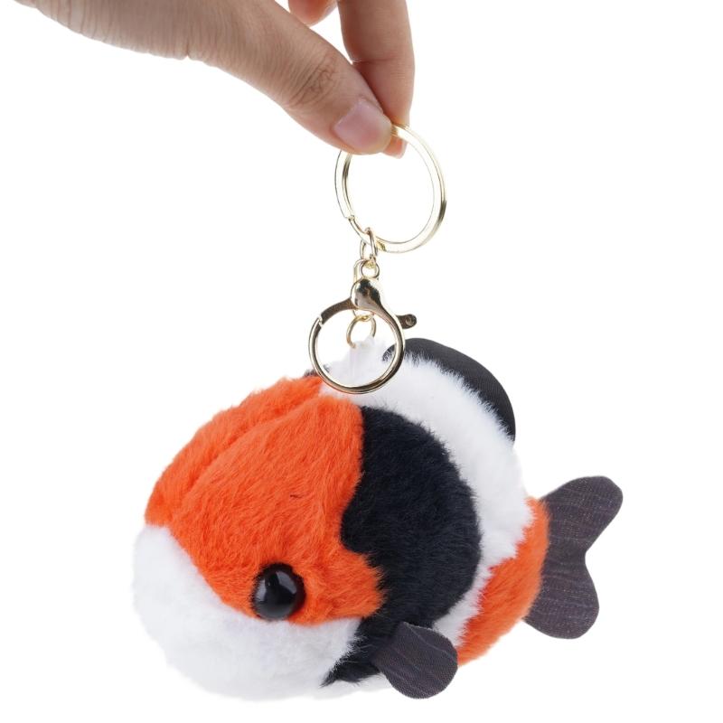 User Friendly Plush Fish Ornament Keychain Bag Hanging Decoration Thoughtful Present for Special Occasion