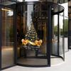 Christmas Tree Window Clings 25.59x17.72 Inch Double-Sided Decal Golden Christmas Tree Window Clings For Holiday Home Window