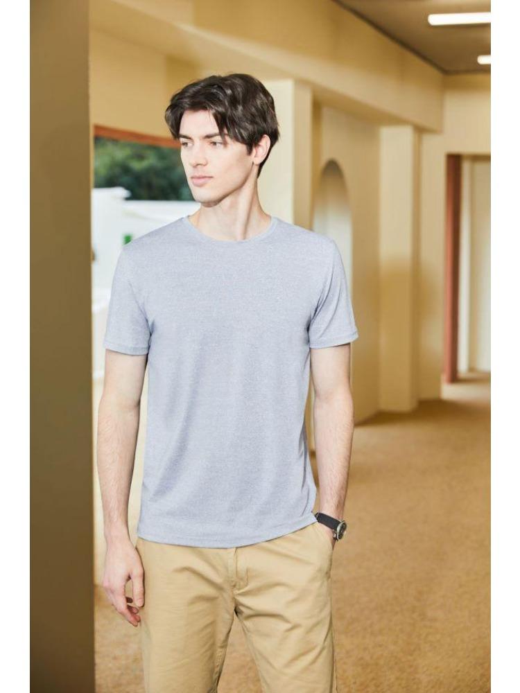 Unisex Basic Lightweight Tee Solid Color Unisex T-shirt for Women and Men Summer Crew Neck Minimalist Tops YG-233