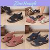 Summer Hollow Out Sandals For Women With Magic Tape Closure And Rubber Sole