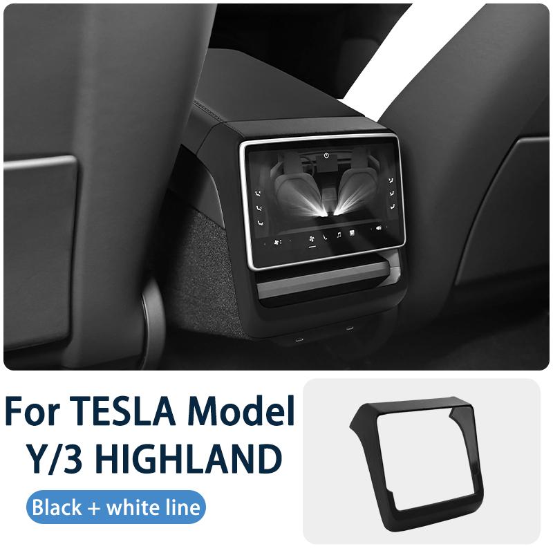

для Tesla Juniper Model Y/3 Highland Задняя вентиляционная решетка Центральная консоль Кожаный подлокотник Защита от царапин Автоаксессуары 2026 Model 3(19-23)