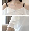 FiveFive Fashion Blouses Woman Off Shoulder Top Women Blouses White Chiffon Blouse Women Tops and Blouses Plus Size
