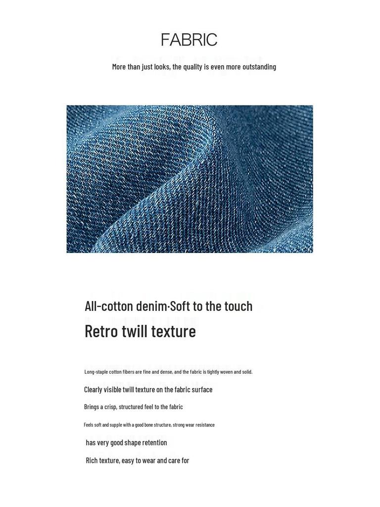 Fengxun Vintage Washed Straight-Leg Jeans