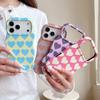 Niche Heart Color Block Case & Film for iPhone 17/16/15/14 Pro Max