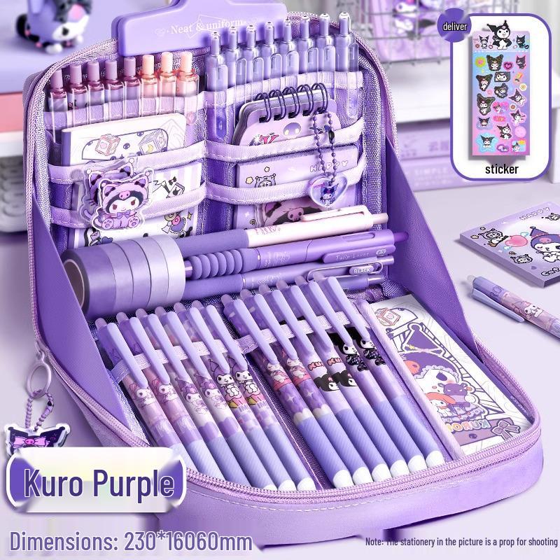 2026 Girls' Pencil Case: Stylish, High-Capacity Stationery Box Set for Primary & Junior High Students