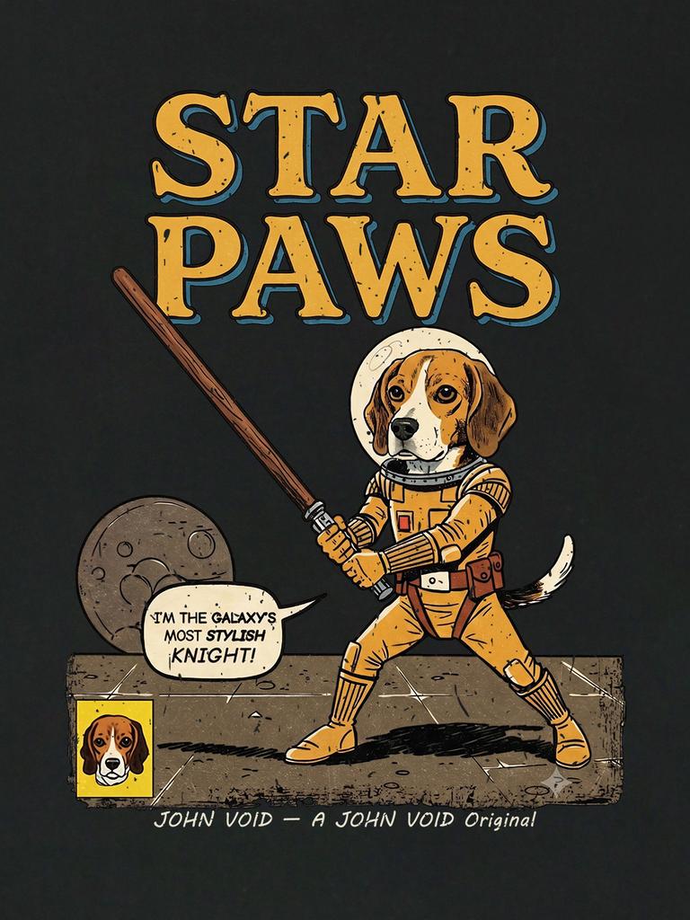 Seibeueodog Star Paws Half-Sleeve T-Shirt (Kids & Unisex Size ~5Xl) (A Type)