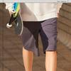 Li Ning Sports Lifestyle Series Solid Color Embroidered Logo Knitted Casual Shorts Men shorts Earth-Gray AKSU699-3