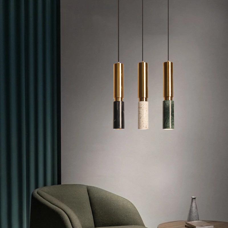 Modern Minimalist Marble Pendant Light for Nordic Bedroom, Dining Room, or Bar Counter
