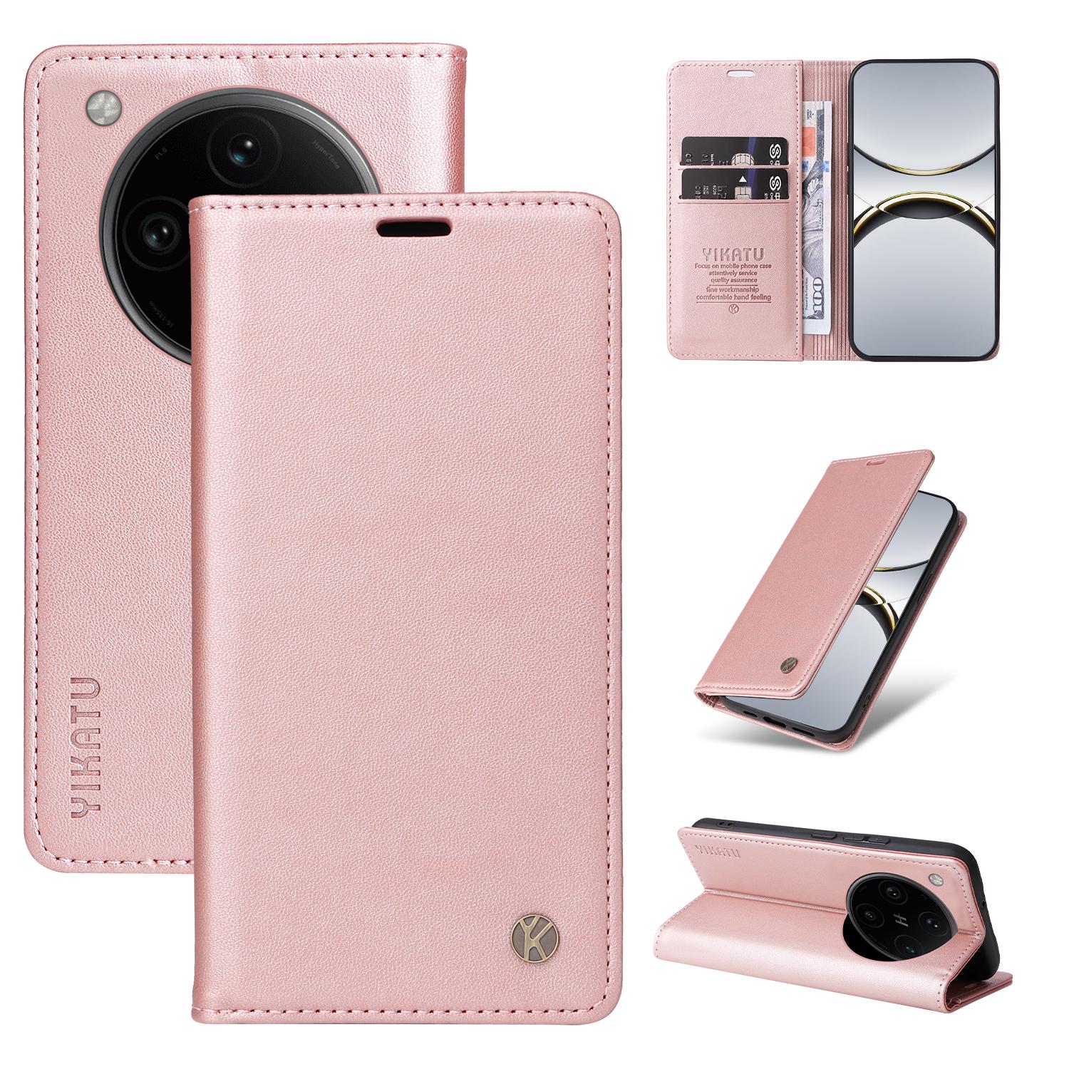 

For Oppo Find X8 Pro 5G Phone Cases YIKATU Magnetic Closure PU Leather Mobile Cover E