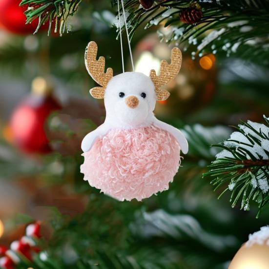 Christmas Pendant Ballet Girl Doll Ornament Hanging Decor with Lanyard Christmas