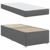 Bed Frame with Mattress Dark Grey 80 x 200 cm Fabric
