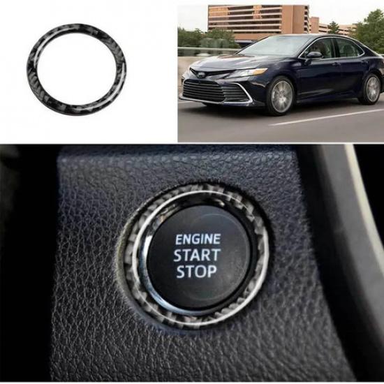 Real Carbon Fiber For Toyota Camry 2018- Cover Trim 1PCS One-Click Startup