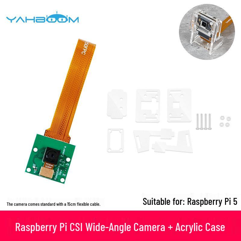 Raspberry Pi 5th Gen 5MP Wide-Angle Camera OV5647 Module with Acrylic Case