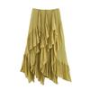 Kaslead New Women Clothes Western Style Fashion Simple Laminated Decorative Skirt 0148042 515