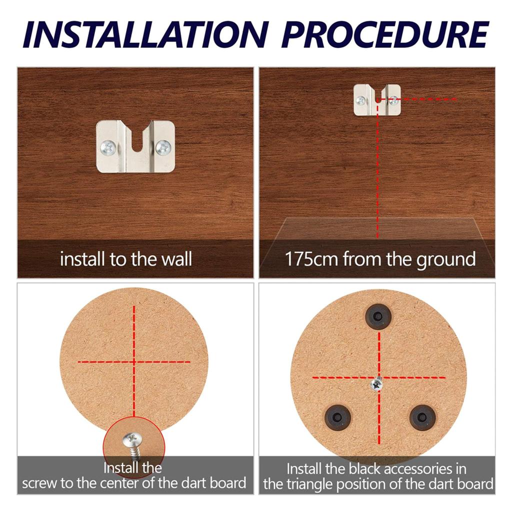 Metal Dartboard Mounting Set with Secure Attachment Metal Dartboard Wall Mounting System for Easy Installation Dartboard