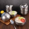 Adneny 10-Piece 12.5cm Stainless Steel Double-Layer Anti-Scald Bowl Set