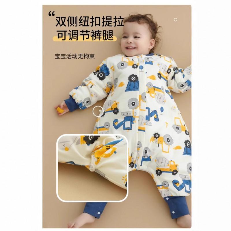 Baby Sleep Sack Winter Fall Thick Cotton Warm Footed Sleeping Bag Toddler Anti-Kick Cover 3-8 Years