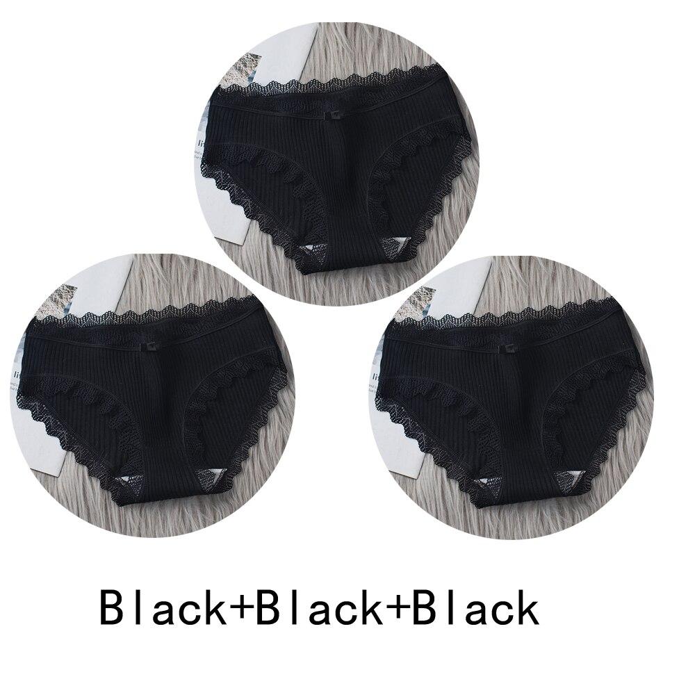 3PCS/lot Cotton Panties Women Comfortable Underwears Sexy Middle-Waisted Underpants Female Lingerie Big Size Ladies Briefs