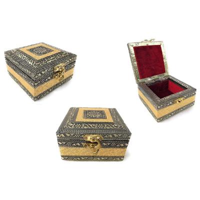 Handgefertigte Schmuckschatulle, Hochzeitsschatulle, Schmuckschatulle aus Holz, Gold, Schmuckschatulle für Frauen, Modernes Design,