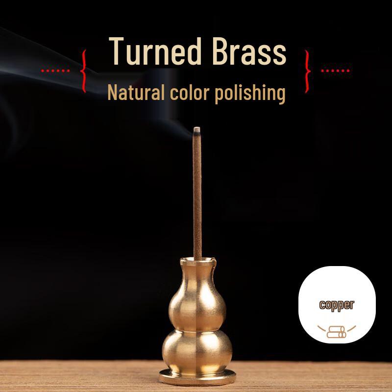 Copper Gourd Incense Holder