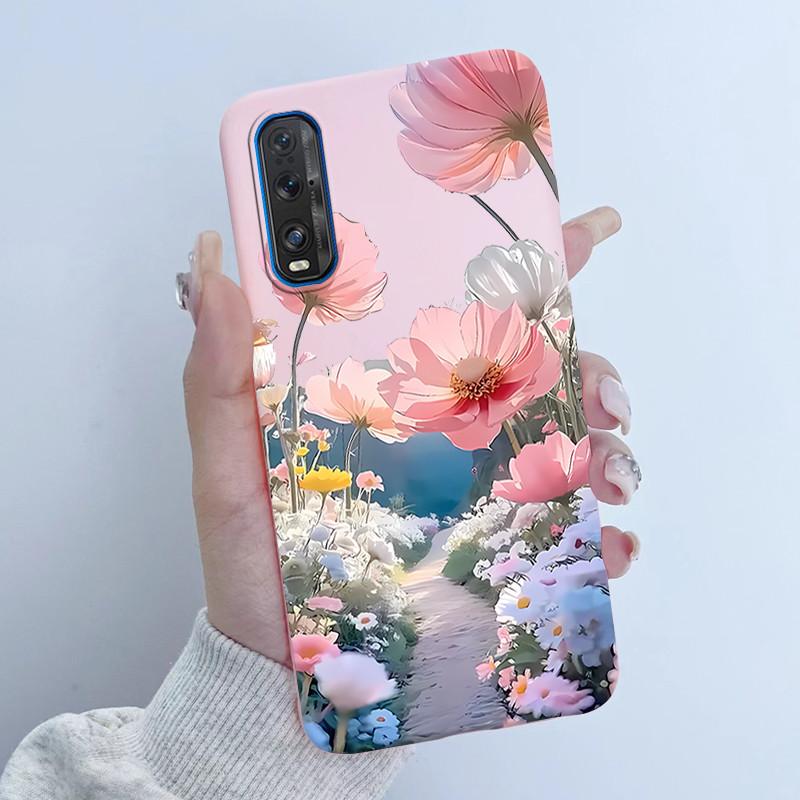 For Oppo Find X2 X 2 Pro Phone Case Butterfly Flower Girl Design Soft Silicone TPU Back Housing for Oppo Find X2 Pro X2Pro Cover