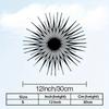 Iron Sunburst Wall Art, Vintage Rust Resistant Metal Sun Sculpture for Meditation Room, Bohemian Farmhouse Hanging Decor, Christmas Gift for Healers