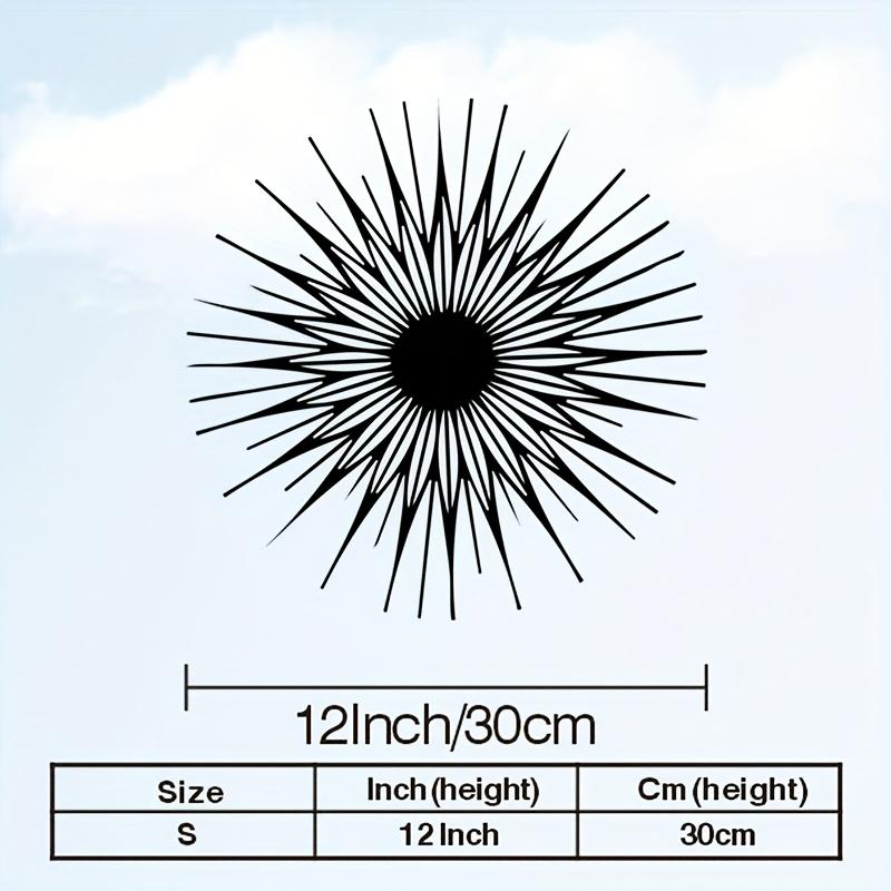

Iron Sunburst Wall Art, Vintage Rust Resistant Metal Sun Sculpture for Meditation Room, Bohemian Farmhouse Hanging Decor, Christmas Gift for Healers S/30CM/12Inch