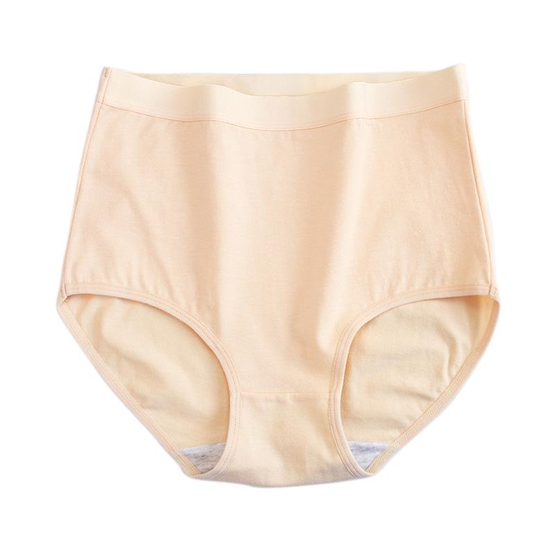 Plus Size Women's 200 Jin High Waist Breathable Cotton Panties - Abdomen Control & Hip Lift for Middle-Aged and Elderly