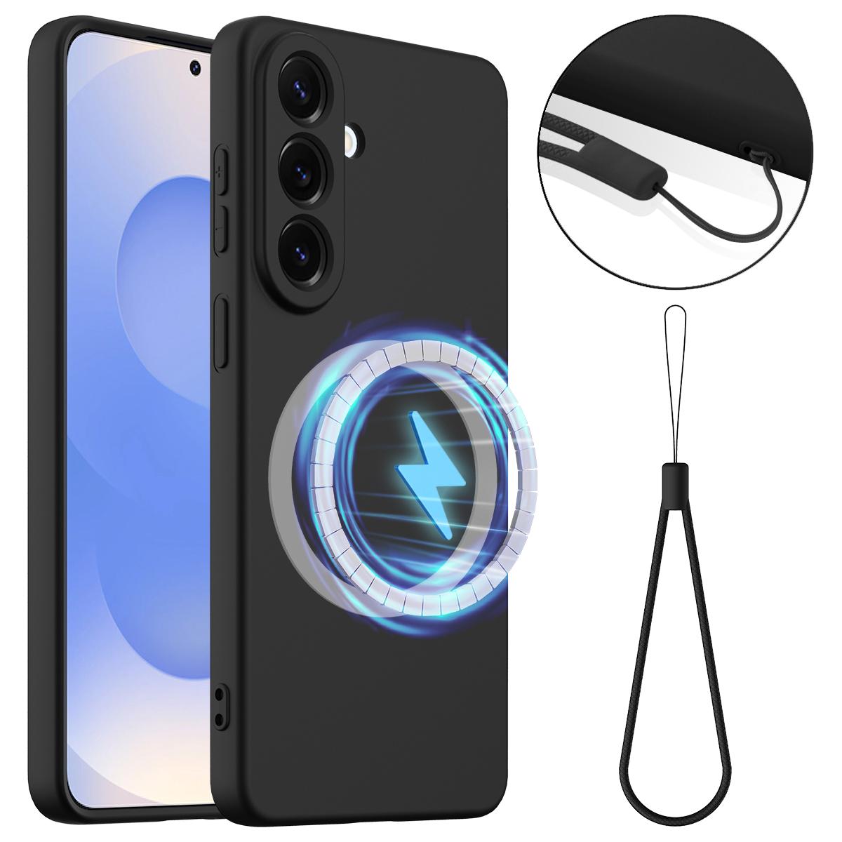 For Samsung Galaxy S26+ Magnetic Case Anti-Drop Liquid Silicone Phone Cover