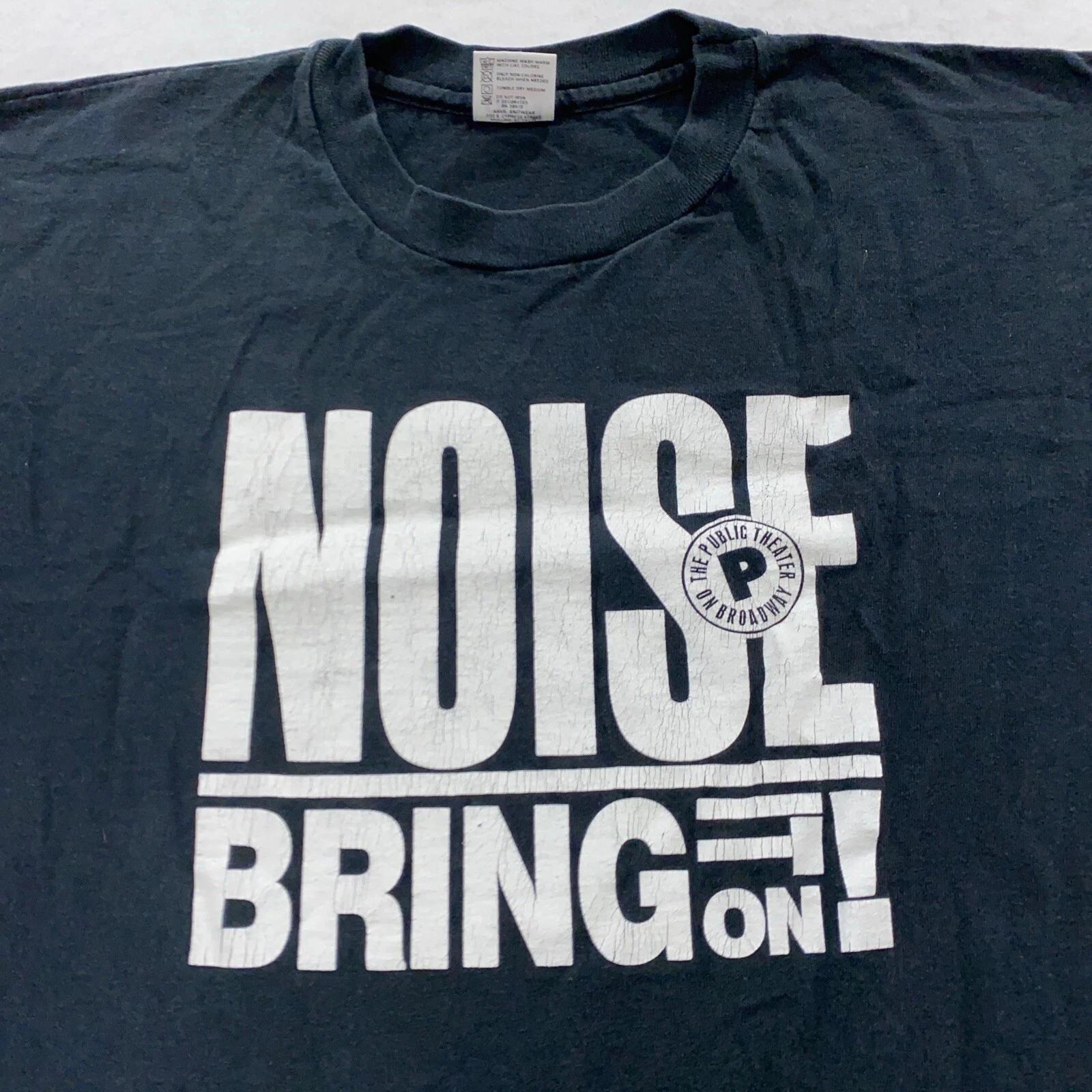 

vtg 90s BRING IN DA NOISE FUNK BROADWAY T-Shirt L public theater musical 2XL