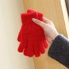 Winter warm knitted gloves simple mountaineering thickened velvet cycling women autumn winter cold protection