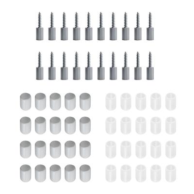 20 piezas de herrajes para muebles, eje central de soporte laminado, clavo divisorio para armario, pasador de soporte divisorio móvil