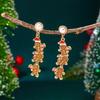 Christmas Colorful Love Heart Gingerbread Drop Earrings for Women Cute Enamel Xmas Gingerbread Man Earrings Party Jewelry Gifts