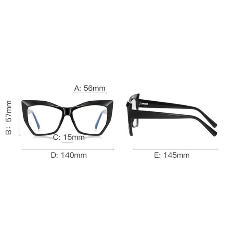 Big Frame Cat Eye Nearsighted Eyeglasses For Women TR90 Oversized Short-sight Prescription Spectacles Female 0 -0.5 -0.75 To -6.0