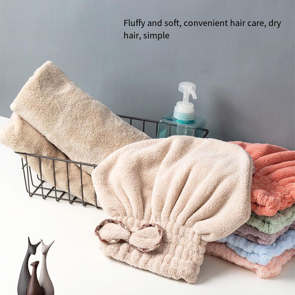 Women Hair Fast Drying Towel Portable Elastic Adjustable Bath Hat Casual Style Shower Cap Portable Bathroom Supplies