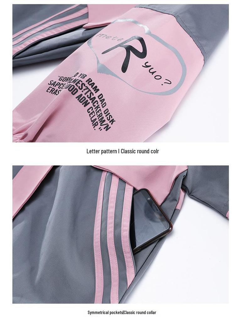 Girls' Spring 2026 Windbreaker: Hooded, Drawstring Jacket for Little to Large Children