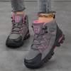 Women Non Slip High Top Hiking Shoes Wear Resistant Platform Outdoor Camping Walking Travel Shoes
